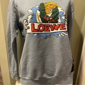 Loewe Gray Textured Sweatshirt